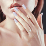 Load image into Gallery viewer, 5/8 Ctw Fusion Baguette and Round Cut Diamond Fashion Ring in 14K Yellow and White Gold