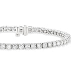 Load image into Gallery viewer, 5 Ctw Round Cut Diamond Tennis Bracelet in 14K White Gold