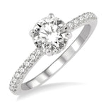 Load image into Gallery viewer, 1/3 Ctw Round Diamond Semi-Mount Engagement Ring in 14K White Gold
