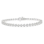Load image into Gallery viewer, 6 Ctw Round Cut Diamond 3-Prong Tennis Bracelet in 14K White Gold
