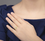 Load image into Gallery viewer, 1/10 Ctw Petite Heart Round Cut Diamond Stackable Fashion Ring in 10K Yellow Gold