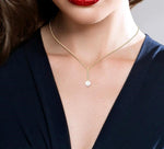 Load image into Gallery viewer, 7 MM Round Shape Cultured Pearl and 1/10 Ctw Petite Round Cut Diamond Fashion Pendant With Chain in 10K Yellow Gold