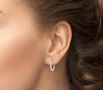 Load image into Gallery viewer, 4 Ctw Inside-Out Single Prong Set Round Cut Diamond Hoop Earrings in 14K Yellow Gold