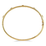 Load image into Gallery viewer, 1 1/2 Ctw Bezel Set Emerald Cut Diamond Bangle in 14K Yellow Gold
