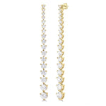Load image into Gallery viewer, 3 Ctw Round Cut Diamond Riviera Drop Earring in 14K Yellow Gold
