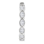 Load image into Gallery viewer, 1 1/10 Ctw Bezel Set Oval Cut Diamond Fashion Hoop Earring in 14K White Gold