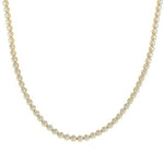 Load image into Gallery viewer, 10 Ctw Illusion Round Cut Diamond Eternity Tennis Necklace in 14K Yellow Gold