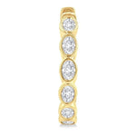 Load image into Gallery viewer, 1 1/10 Ctw Bezel Set Oval Cut Diamond Fashion Hoop Earring in 14K Yellow Gold