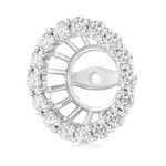 Load image into Gallery viewer, 5/8 Ctw Round Cut Diamond 6MM Round Earrings Jacket in 14K White Gold
