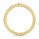 Load image into Gallery viewer, 1/10 Ctw Chevron Round Cut Diamond Petite Band in 10K Yellow Gold