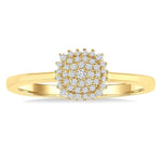 Load image into Gallery viewer, 1/6 Ctw Petite Cushion Shape Round Cut Diamond Cluster Fashion Ring in 10K Yellow Gold