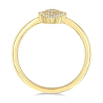 Load image into Gallery viewer, 1/6 Ctw Petite Pear Shape Round Cut Diamond Cluster Fashion Ring in 10K Yellow Gold