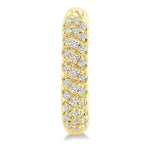 Load image into Gallery viewer, 1/5 Ctw Petite Swirl Pattern Round Cut Diamond Fashion Huggies in 10K Yellow Gold