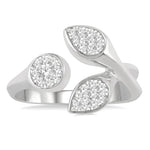 Load image into Gallery viewer, 1/3 Ctw Lovebright Open Center Mixed Shape Mounts Round Cut Diamond Fashion Ring in 10K White Gold