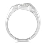 Load image into Gallery viewer, 1/3 Ctw Lovebright Open Center Mixed Shape Mounts Round Cut Diamond Fashion Ring in 10K White Gold
