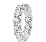 Load image into Gallery viewer, 5 Ctw Inside-Out Embellished Round Cut Diamond Hoop Earrings in 14K White Gold