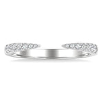 Load image into Gallery viewer, 1/5 Ctw Graduated Round Cut Diamond Claw Open Fashion Ring in 10K White Gold