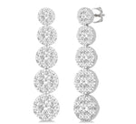 Load image into Gallery viewer, 2 Ctw Lovebright Round Cut Diamond Earrings in 14K White Gold