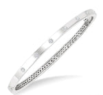 Load image into Gallery viewer, 3/8 Ctw Flush Bezel Set Diamond Fashion Bangle in 14K White Gold