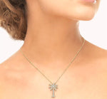 Load image into Gallery viewer, 1/5 Ctw Palm Tree Round Cut Diamond Pendant in 14K Yellow Gold with Chain