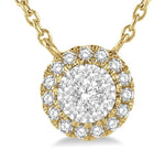 Load image into Gallery viewer, 1/6 Ctw Circular Round Cut Diamond Lovebright Pendant With Chain in 14K Yellow and White Gold