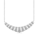 Load image into Gallery viewer, 1/10 Ctw Ribbed Dome Shape Round Cut Diamond Bold Fashion Pendant With Chain in Sterling Silver