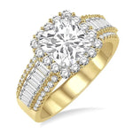Load image into Gallery viewer, 1 1/5 Ctw Diamond Semi-Mount Engagement Ring in 14K Yellow and White Gold