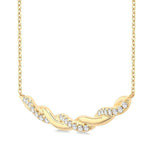 Load image into Gallery viewer, 1/3 Ctw Round Cut Diamond Twisted Fashion Necklace in 14K Yellow Gold
