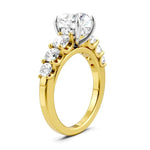 Load image into Gallery viewer, 1 1/10 Ctw Round Shape Round Cut Diamond Semi-Mount Engagement Ring in 14K Yellow and White Gold