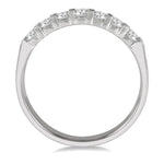 Load image into Gallery viewer, 1/2 Ctw 7 Stone Round Cut Diamond Wedding Band in Platinum