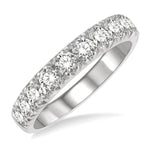 Load image into Gallery viewer, 1 Ctw 11 Stone Round Cut Diamond Wedding Band in 14K White Gold