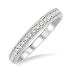 Load image into Gallery viewer, 1/4 Ctw Round Cut Diamond Wedding Band in 14K White Gold
