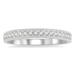 Load image into Gallery viewer, 1/4 Ctw Round Cut Diamond Wedding Band in 14K White Gold