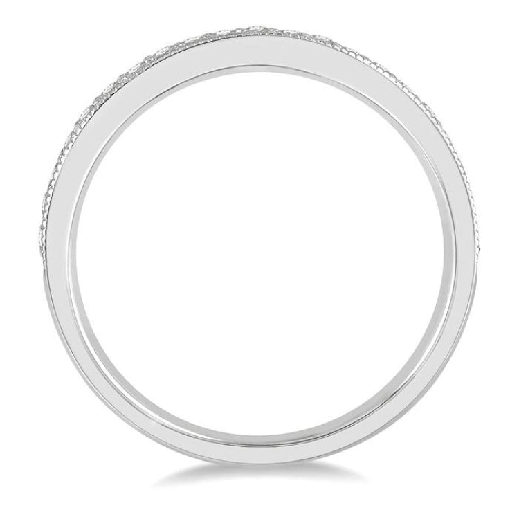 1/4 Ctw Round Cut Diamond Wedding Band in 14K White Gold