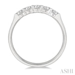 Load image into Gallery viewer, 1/2 Ctw 5 Stone Round Cut Diamond Wedding Band in 14K White Gold