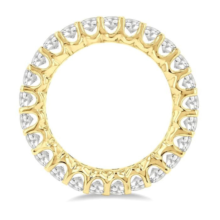 3 Ctw Eternity Oval Cut Diamond Wedding Band in 14K Yellow Gold