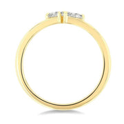1/3 Ctw Toi Et Moi 2-Stone Pear and Oval Cut Diamond Fashion Ring in 14K Yellow Gold