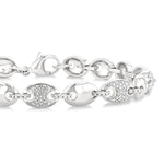 Load image into Gallery viewer, 1/10 Ctw Mariner Link Round Cut Diamond Bracelet in Sterling Silver
