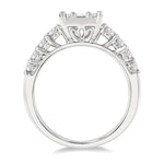 Load image into Gallery viewer, 1 Ctw Fusion Baguette and Round Cut Diamond Engagement Ring in 14K White Gold