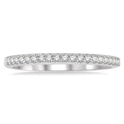 1/5 Ctw Round Cut Diamond Wedding Band in 14K White Gold
