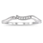Load image into Gallery viewer, 1/20 Ctw Round Cut Diamond Wedding Band in 14K White Gold