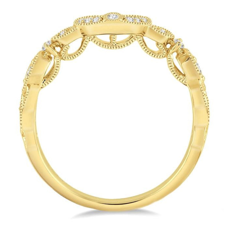 1/6 Ctw Round Cut Diamond Wedding Band in 14K Yellow Gold