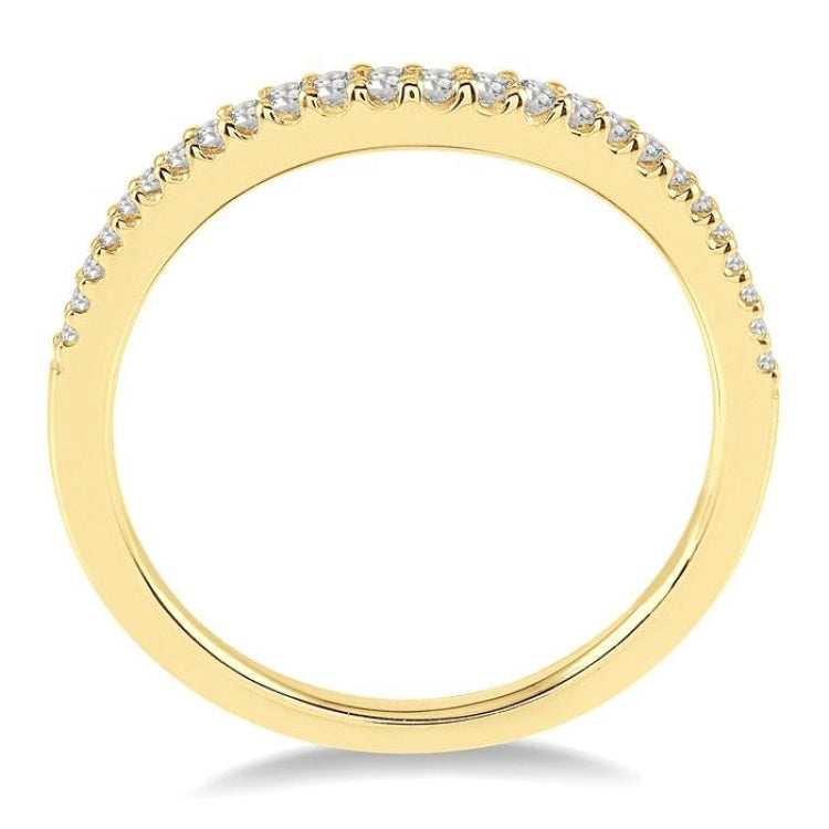 1/6 Ctw Round Cut Diamond Wedding Band in 14K Yellow Gold