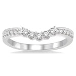 Load image into Gallery viewer, 1/3 Ctw Round Cut Diamond Wedding Band in 14K White Gold