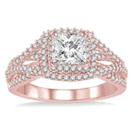 Load image into Gallery viewer, 5/8 Ctw Diamond Semi-Mount Engagement Ring in 14K Rose Gold