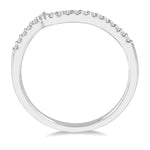 Load image into Gallery viewer, 1/6 Ctw Curve Round Cut Diamond Wedding Band in 14K White Gold