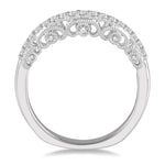 Load image into Gallery viewer, 1/3 Ctw Round Cut Diamond Wedding Band in 14K White Gold
