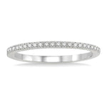 Load image into Gallery viewer, 1/10 Ctw Round Cut Diamond Wedding Band in 14K White Gold