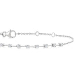 Load image into Gallery viewer, 1/4 Ctw Round Cut Diamond Floating Fashion Chain Bracelet in 10K White Gold