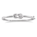 Load image into Gallery viewer, 1/20 Ctw Round Cut Diamond Fashion Bangle in Sterling Silver
